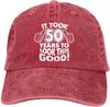 Vintage 50. Geburtstag Geschenke Baseballkappen Es dauerte 50 Jahre, so gut auszusehen Verstellbare Baumwolle Lustige Hüte für Damen Unisex
