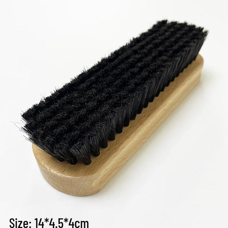 SEE KEAN Beech Wood Black Horsehair Shoe Brush
