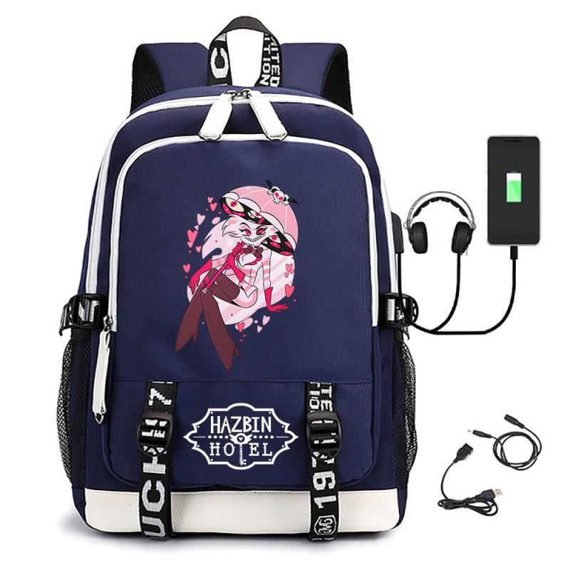 Zaino Tematico Anime Helluva Boss per Ragazzi Studenti Grande Capacità Borsa da Scuola da Viaggio Unisex Tessuto Oxford