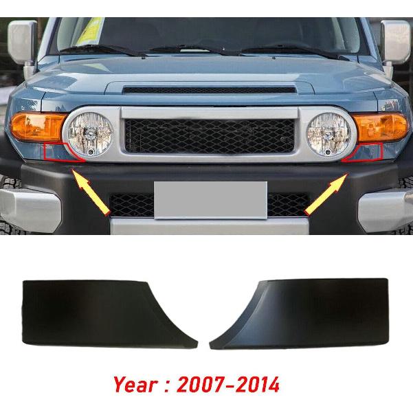 Front Bumper Grille Headlight Lower Filler Trim For Toyota FJ Cruiser 2007 2008 2009 2010 2011 2012 2013 2014 (Left + Right)