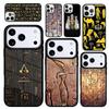 Capa Case for iPhone 17 Air 16 Pro Max 15 Plus 11 13 Mini 14 12 Back Phone Cover Egyptian Hieroglyphics Symbols Soft