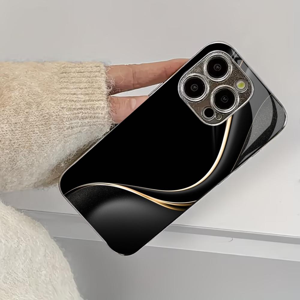 Business fashion phone cases carcasa Smartphone Glass Phone Case for iPhone 17 16 15 14 13 12 11pm Pro Plus fundas Men's style