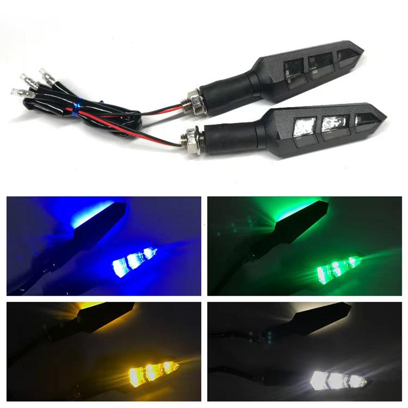 Motorcycle Parts Turn Signal LED Sequential Turn Signal 12V Fishbone Y-Shaped Motorcycle Front/Rear Turn Signal
