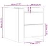 Nightstand Gray Sonoma 45x50x50 cm Particleboard