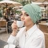 Comfortable Vintage Hijab Caps Elastic Soft Polyester Islamic Headband Breathable Wrap Style Cancer Chemo Hat Hair Loss