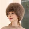 Fur Hat Women Warm Snow Ski Cap Female Fluffy Faux Fur Bucket Hat Thick Winter Outdoor Earwarmer Windproof Ear Protect Caps