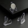 Clear Coin and Medal Display Stand - Small Round, Square, and Triangular Options