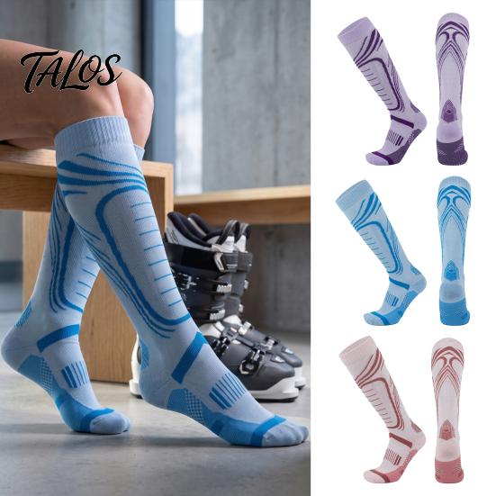 No Slip Snow Boot Socks Cotton Ski for Women, Thickened Thermal Snowboard Socks, Comfortable Pressure Relief Compression Skiing Calf Winter Sports and