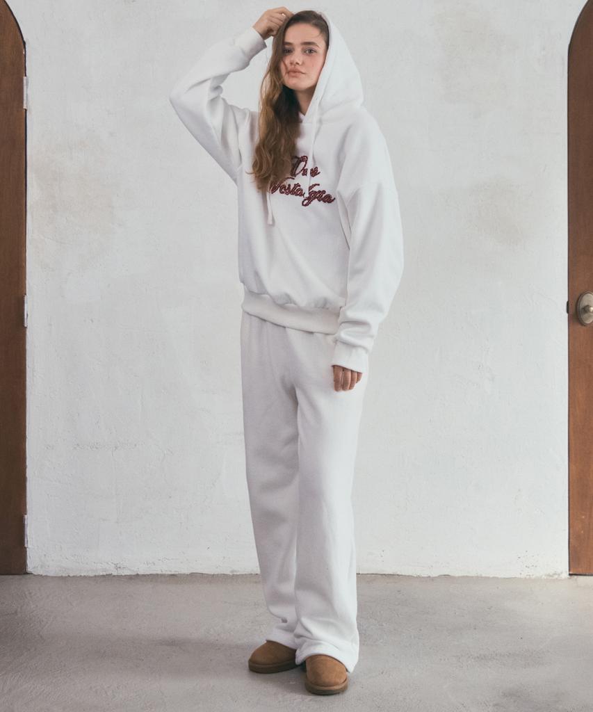 Aueonoseuteljia Petal Boucle Sweat Pants_Ivory(O25-Pt16)