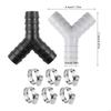 Y Shaped Splitter Down Pipe Hose Connector Universals Plastic Drainage Splitter Connector for Washing Machines Dishwashers