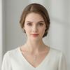 Elegant Rose Cross Pendant Necklace Women Lightweight Copper Jewelry With Gold Plating Daily Wear Fashion Accessory