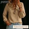 JPNTKY Women's Fashion Casual Long Sleeve V-Neck Blouses & Shirts