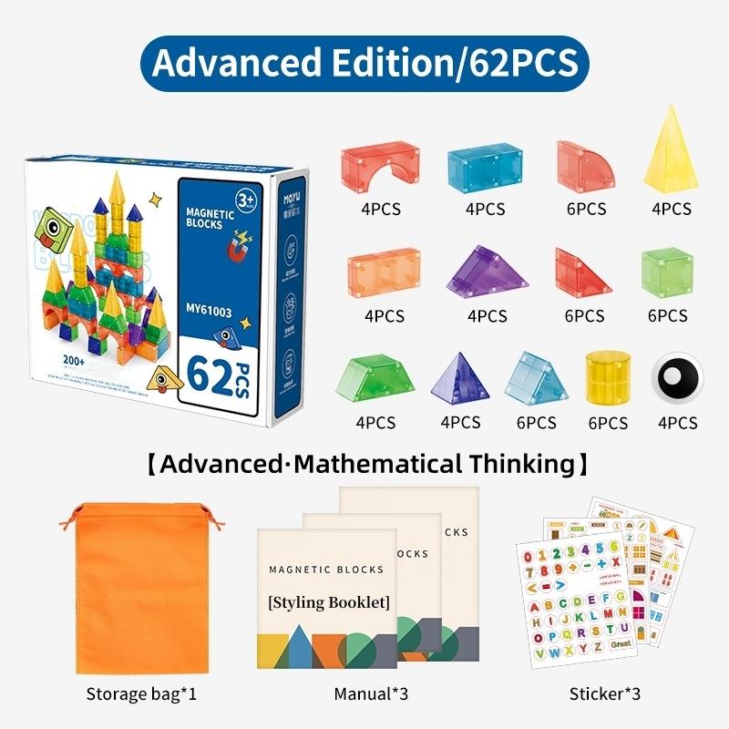 DIY Magnetic Building Block Bricks Military Construction Set Castle Shape Kids Educational  STEM Learning Toys Gift for kids