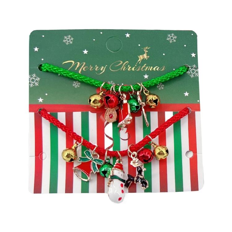 Christmas Wrist Chain Couples Children's Versatile Woven Bracelet Fashionable Handmade Bangle Trendy Wrist Jewelry Gift