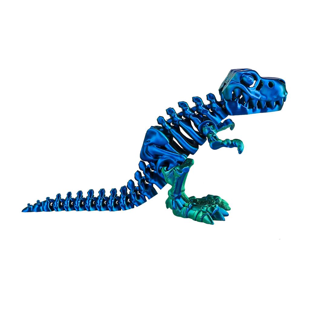 3D Printed Tyrannosaurus Rex Dinosaur Model W/ Movable Joints, Poseable Tail & Limbs, Realistic Desk Decor, Gift For Dino Lovers