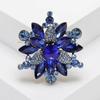Rhinestone Flower Brooch for Women Snowflake Pins Banquet Party Backpack Gifts Jewelry Accessories
