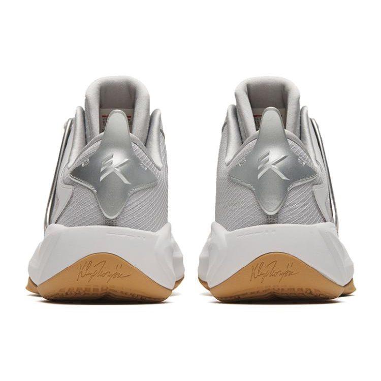 Anta Light Cavalry 8 Slip Resistant Abrasion Resistant Low top Basketball Shoes Men's White Silver 112321603-5