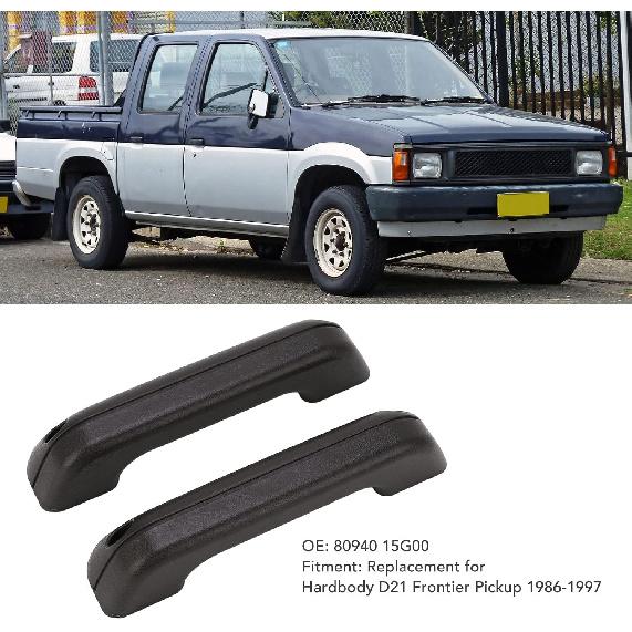 Armrest Door Handle, Pair of Automobile Door Moulding Decoration 80940 15G00 Replacement for D21 Frontier Pickup 1986?1997