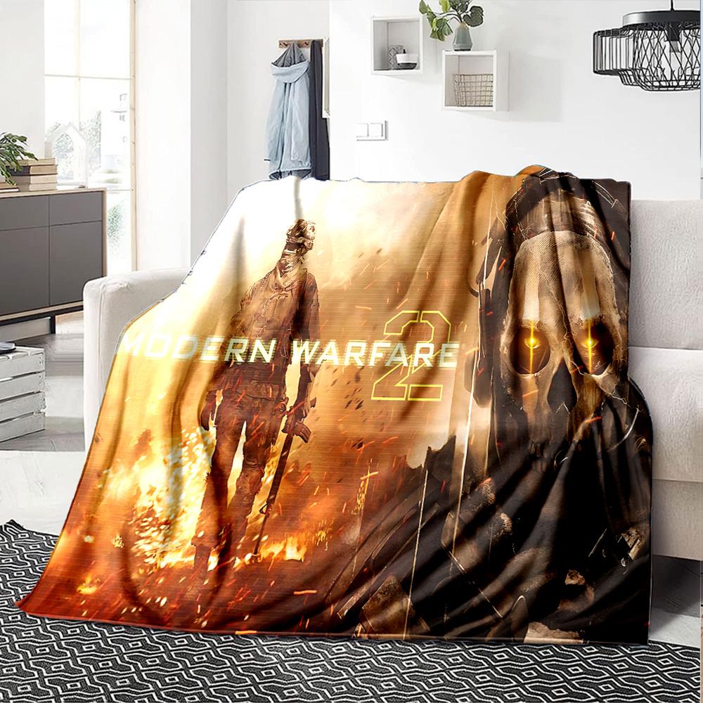 1pc Call Duty Black Ops Flannel Blanket for Super Soft Cute Comfort Blanket for Travel Bedding Couch Sofa Blanket Y73037