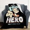 1pc Popeye the Sailor All-Season Comfort, Outdoor Flannel Blanket - Soft, Warm & Cozy for Naps, Camping & Travel 066