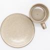Aito Seisakusho Coffee Cup and Plate Mino Dishwasher Made in Product Number 113514 "ITSUMO Itsumo" Set, Approx. 250ml, Beige, Ware, Safe, Japan,