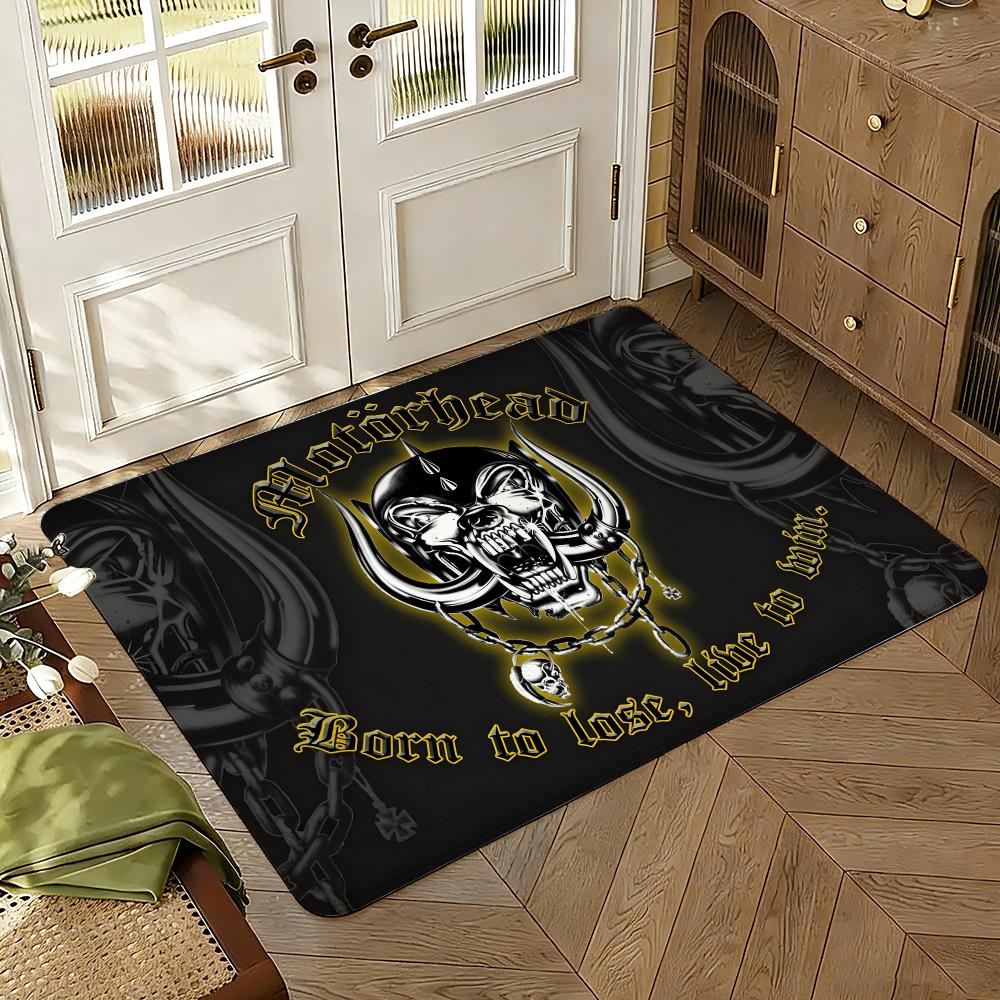 Motorhead Floor Mat Soft Thickened Absorbent Non-Slip Bedroom Living Room Door Mat Home Decor Flannel Rugs
