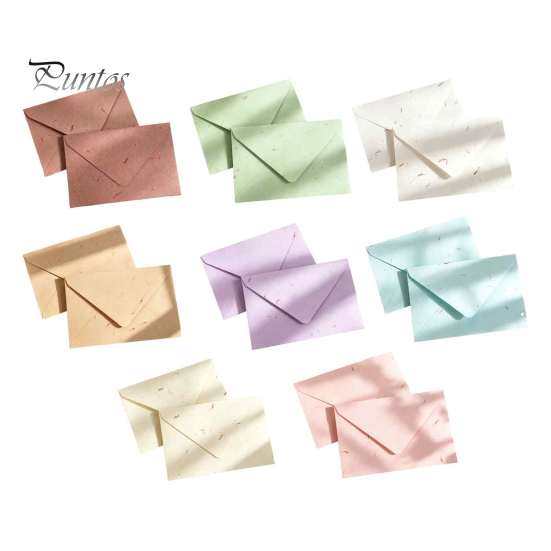 Premium Stationery for Literary Letters 10PCS Petal Art Envelopes, Real Floral Texture Design, Thick Paper Western Style Fresh Envelopes Thank