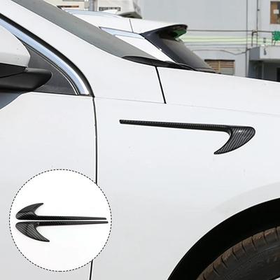 2 Adet Araba Yan Çıkartma Havalandırma Çamurluk Trim Amblem Bıçak Logo Trim Mercedes Benz AMG V8 C200 C300 E300 E400 W213 C-Sınıfı W205 AMG için