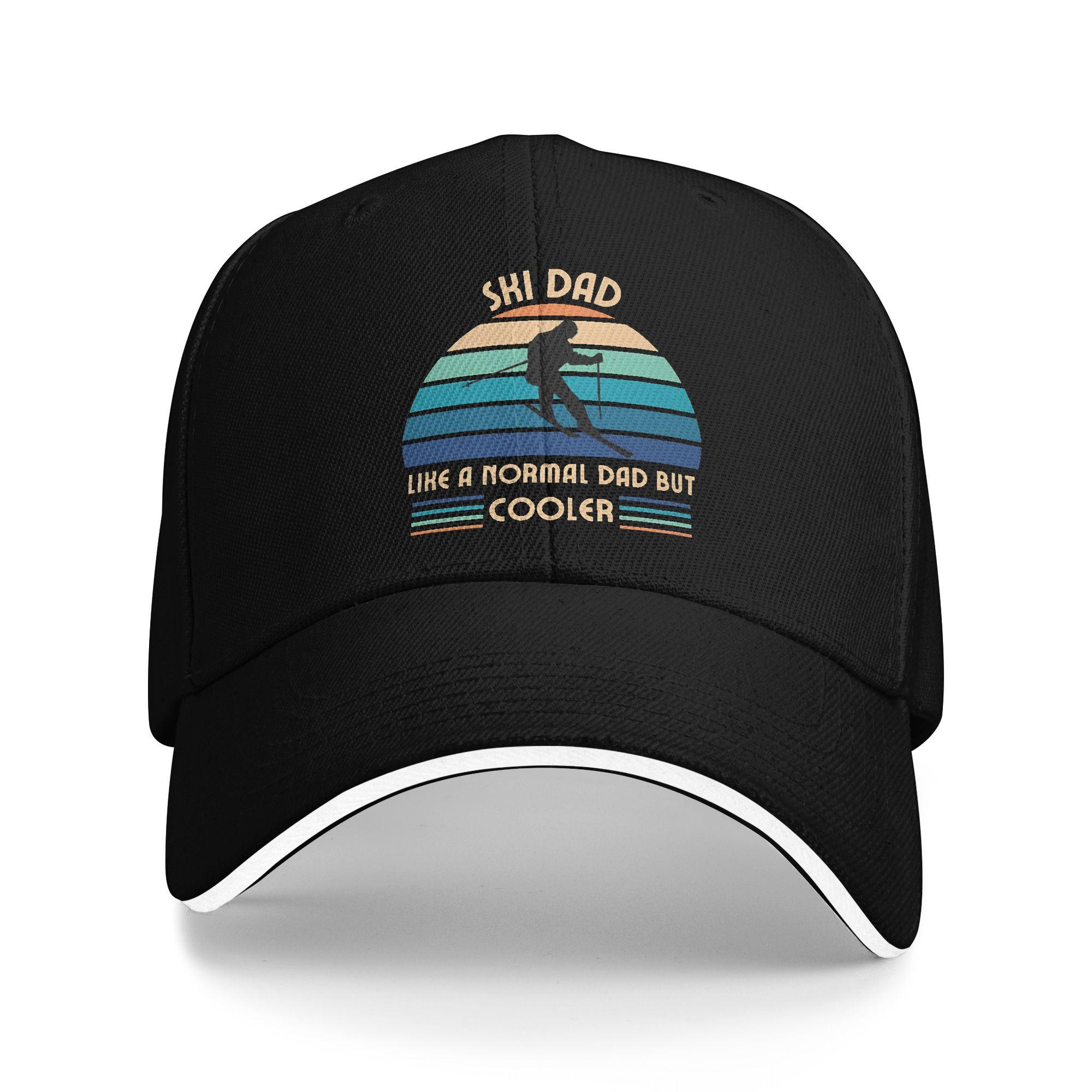 Skiing Dad Ski Dad Like A Regular Dad Baseball Cap  Outdoor Sports Stylish Sun Trucker Hat Men Women SunProof Baseball Caps One Size