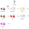 Funny Party Disco 90s Sun Glasses Rimless Sunglasses for Women Clouds Lightning Retro Style