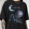 The Cure Gothic Cat Shirt, Mystical Witchy Moon Gift, Vintage Dark Fantasy Tee