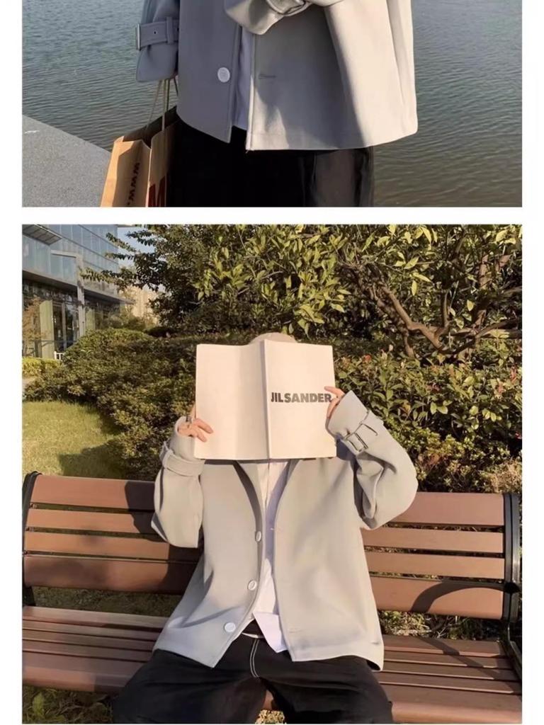 Cleanfit Korean Woolen Coat: Versatile Design, Men's Trendy British Style, Autumn/Winter Double Layer Warm Executive Jacket