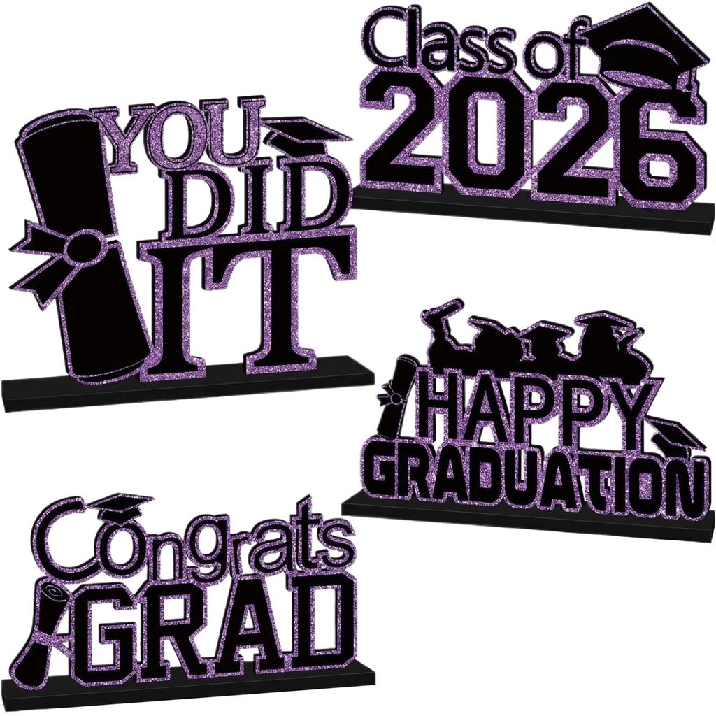 4-piece Graduation Decoration Set, Graduation Table Decoration, Multi-tiered Tray Decoration, Suitable For The 2026 Graduation .