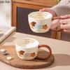 Cană ceramică Creative Dog cu mâner mare, cană de apă, cană de cafea, ceai cu lapte, ceașcă de mic dejun de înaltă frumusețe, cești de ceai, cadou de ziua de naștere