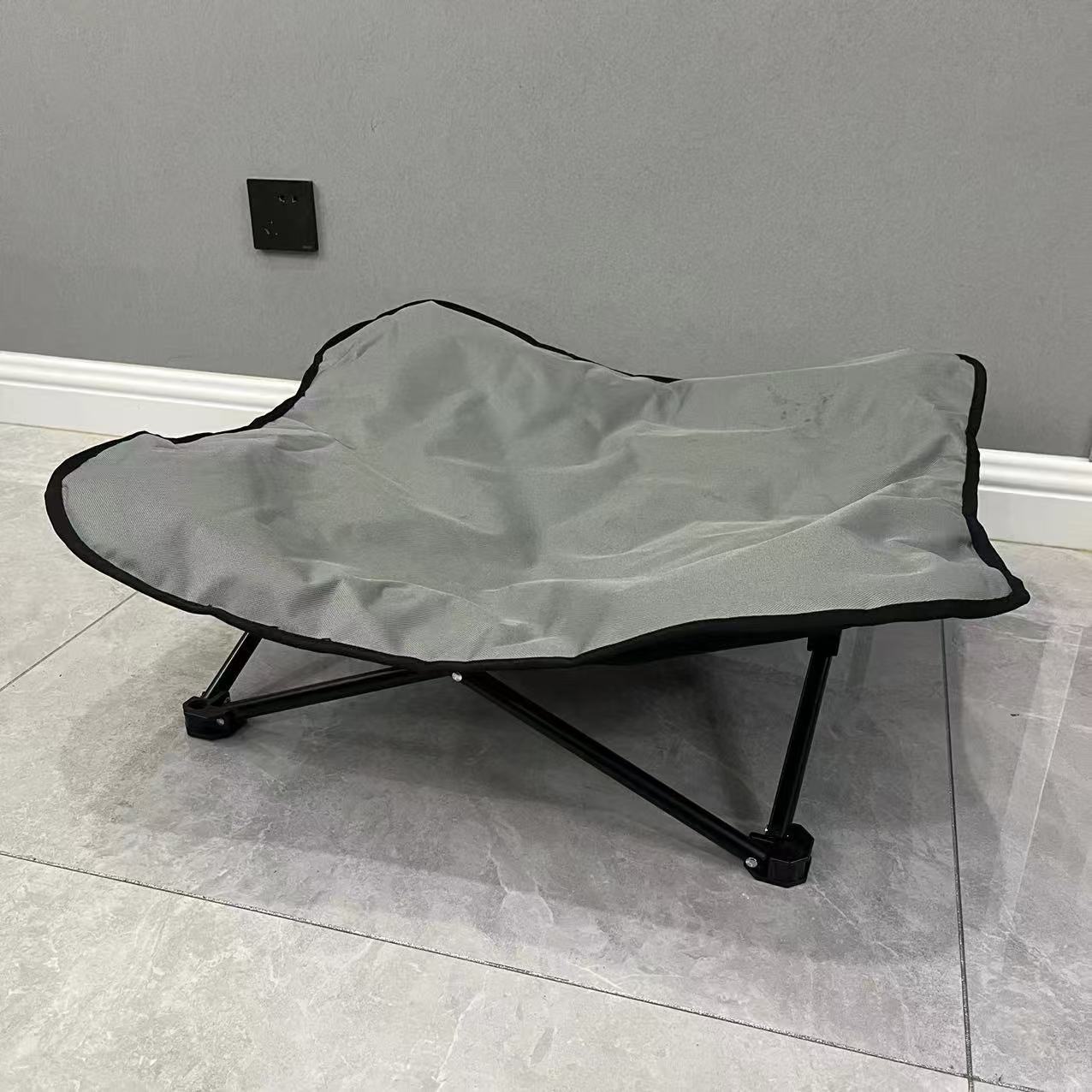 

Кровать для домашних животных на открытом воздухе для кемпинга кошек собак складная кровать влагостойкая поднимающаяся кровать портативная будка для плюшевого корги шиба светло-серый