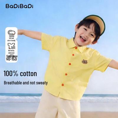 Boys' Casual Cotton Short-Sleeve Polo Shirt