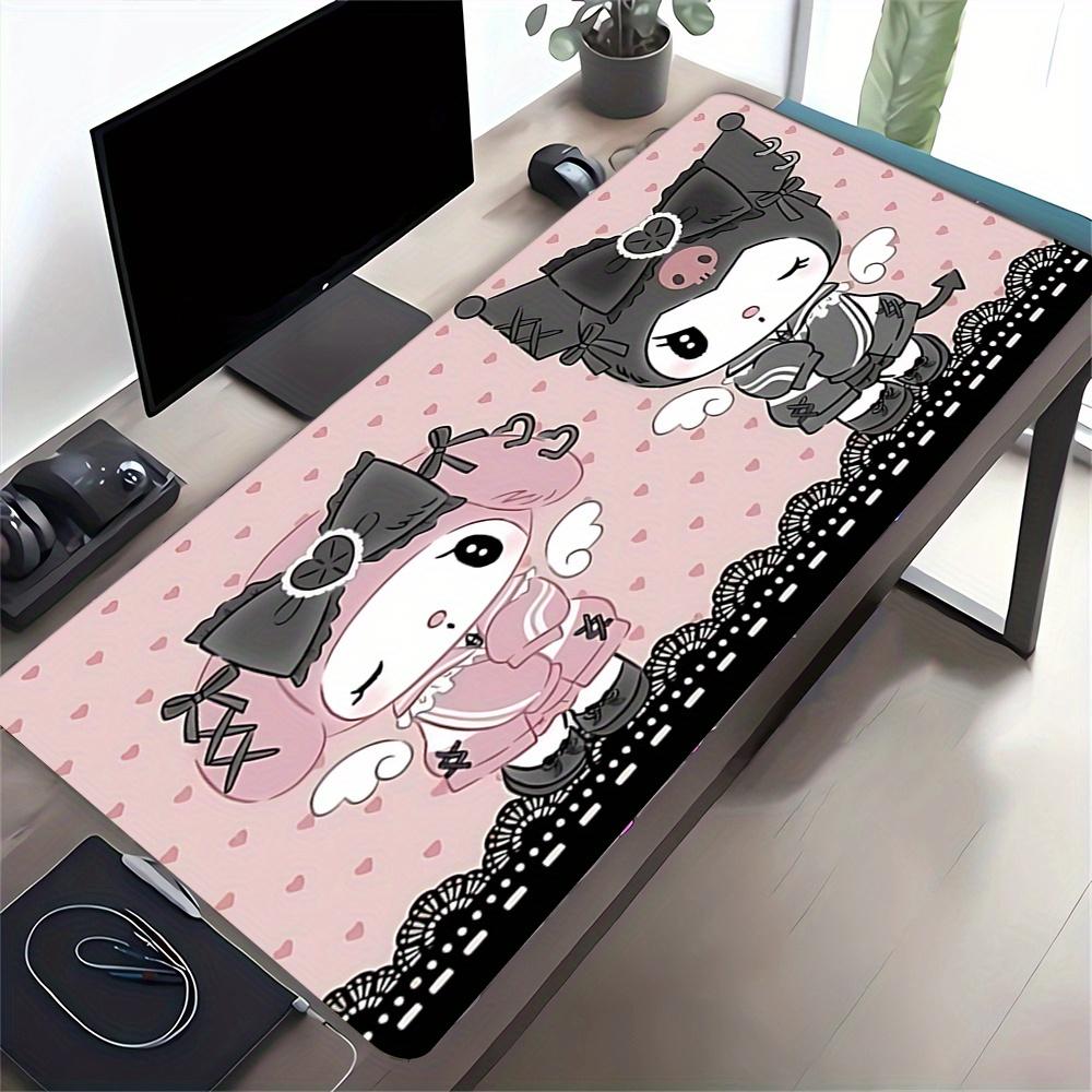 Hello Kitty, My Melody Themed XXL Mouse Pad - Non-slip Rubber Desk Mat for Gaming and Office Use, Multi-Function Keyboard and Mouse Pad, Ide