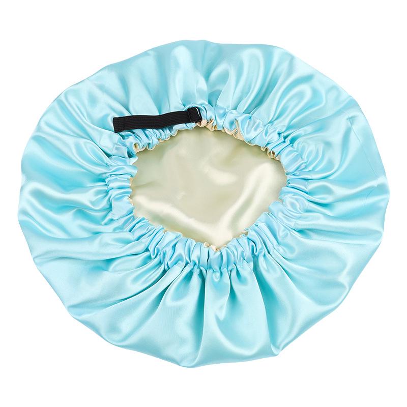 Reversible Satin Sleep Cap - Double-Layer, Adjustable Faux Silk Hair Care Cap