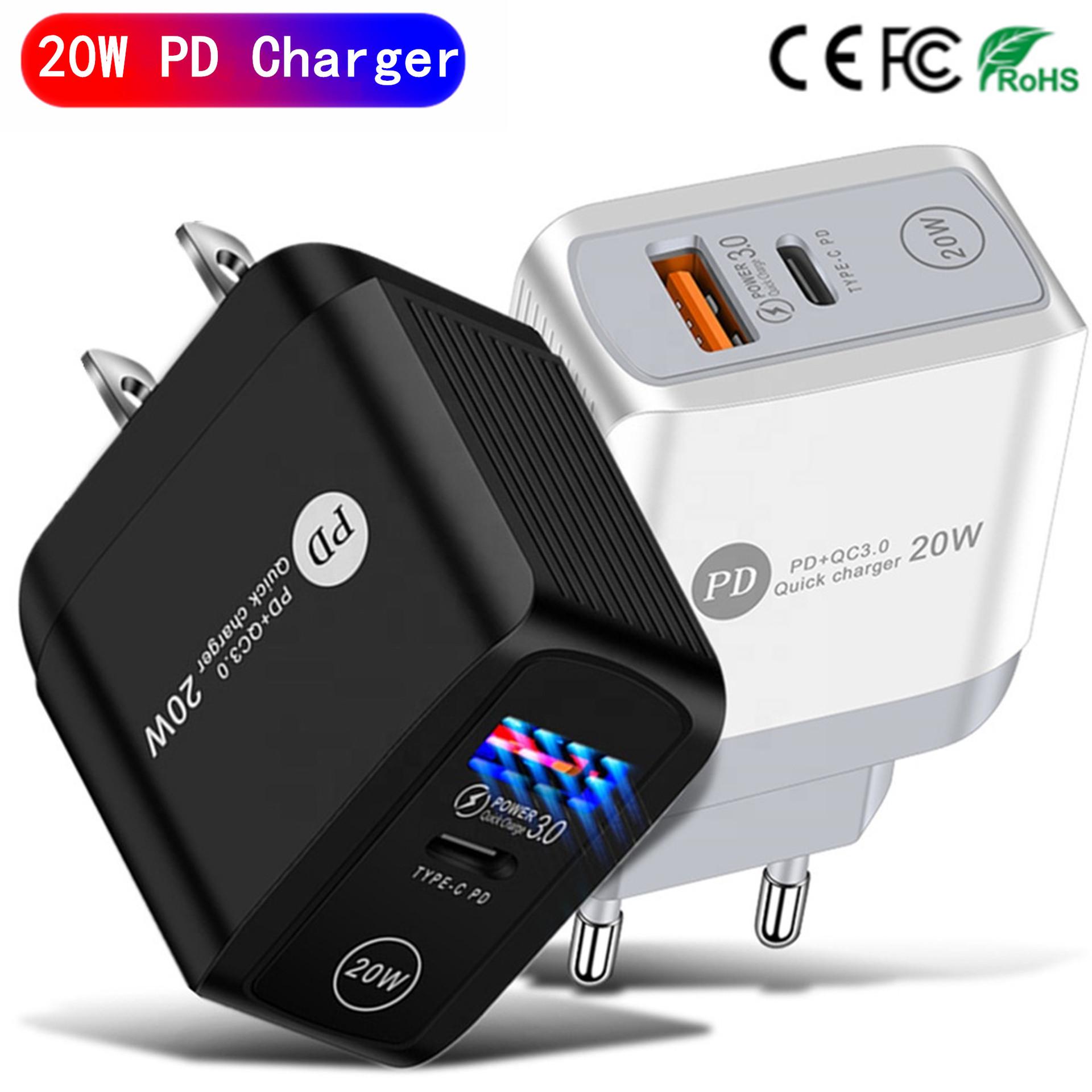 

EU/UK Standard QC3.0 + PD20W Fast Mobile Phone Travel Charger 20W UK White (Triangle)