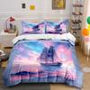 Sailing Ship Theme Art 3PC Multiple Sizes Kid's and Adults' Bedroom Exquisite 3PC Bedding Set Gift