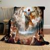 "The Ascension of Jesus Illustration" print blanket soft and cozy perfect for the living room bed sofa or a nap,gift