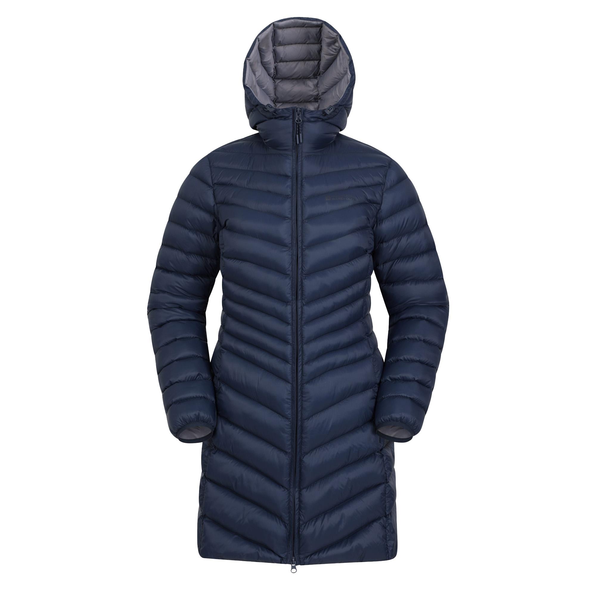 Giacca imbottita lunga Florence da donna/signora Mountain Warehouse 18 UK blu scuro