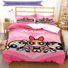 3pcs Custom Name The Powerpuff Girls Bedding Set Duvet Cover Closure Includes 1 Duvet Cover & 2 Pillowcases, Soft and Comfortable for All Seasons.