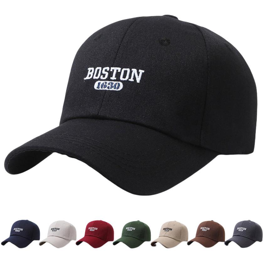 Baseball Cap Men's Fashion Cap Letter Embroidered Sun Hat Ins Simple Versatile Face Small Solid Color Hat Women