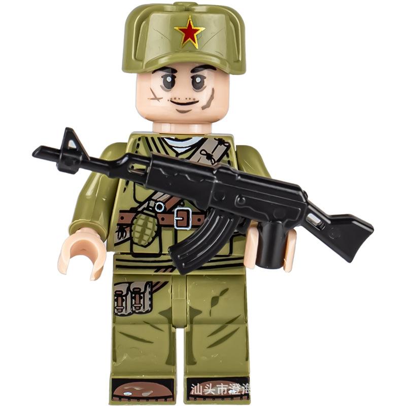 Ninja Warrior Superhero Doll With Weapon Single Building Block Assembly Toy