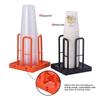 Plastic Disposable Cup Storage Holder Space Saving Single Layer Paper Cup Dispenser Rack Portable Adjustable Mug Display Stand
