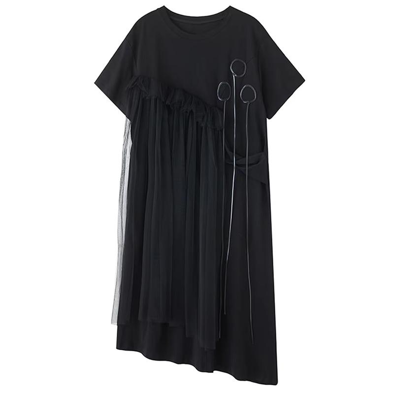 Xitao Gauze Patchwork Loose Female Dress ZMY1359