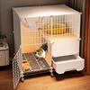 Innenkatzenkäfig mit Katzentoilette Ein-Raum-Suite Haustierhaus All-in-One Katzen Toilette Bett für kleinen Raum Kompaktes Zuhause Katzengehege