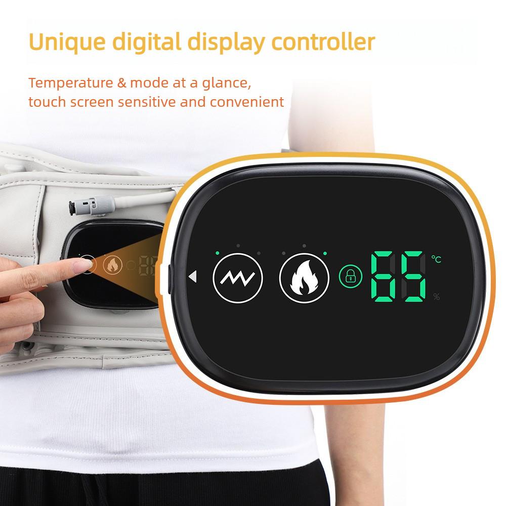 Inflatable Heating Massage Belt Intelligent Temperature Control Electric Waist Massager Hot Compress Lumbar Spine Therapy Device