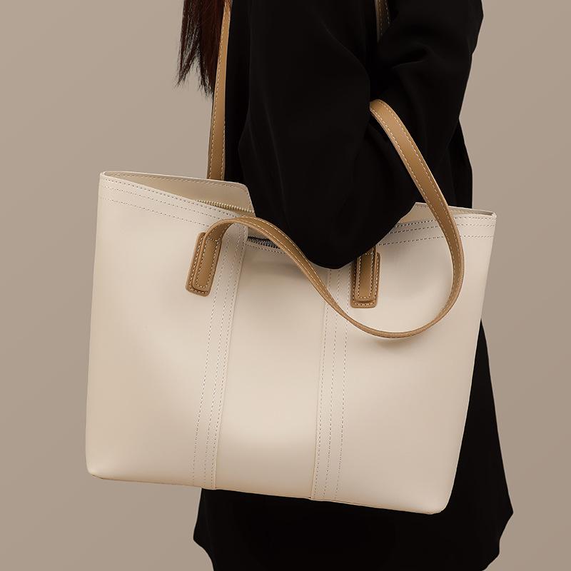 Tote Bag New Women's Bag Large Capacity Commuting Bag High-end Genuine Leather Versatile Shoulder Bag